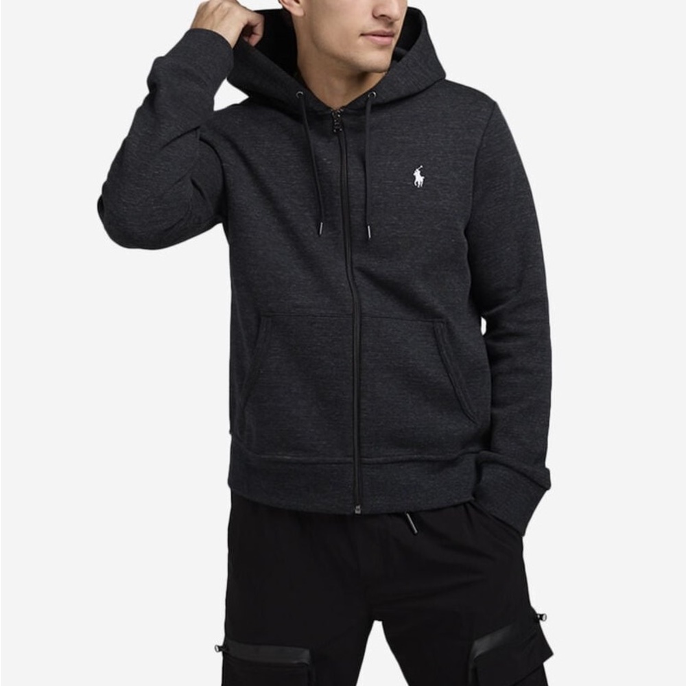 !!!!!!! SOLD !!!!!! Men's XL Black Cotton Activewear Double Knit Full Zip